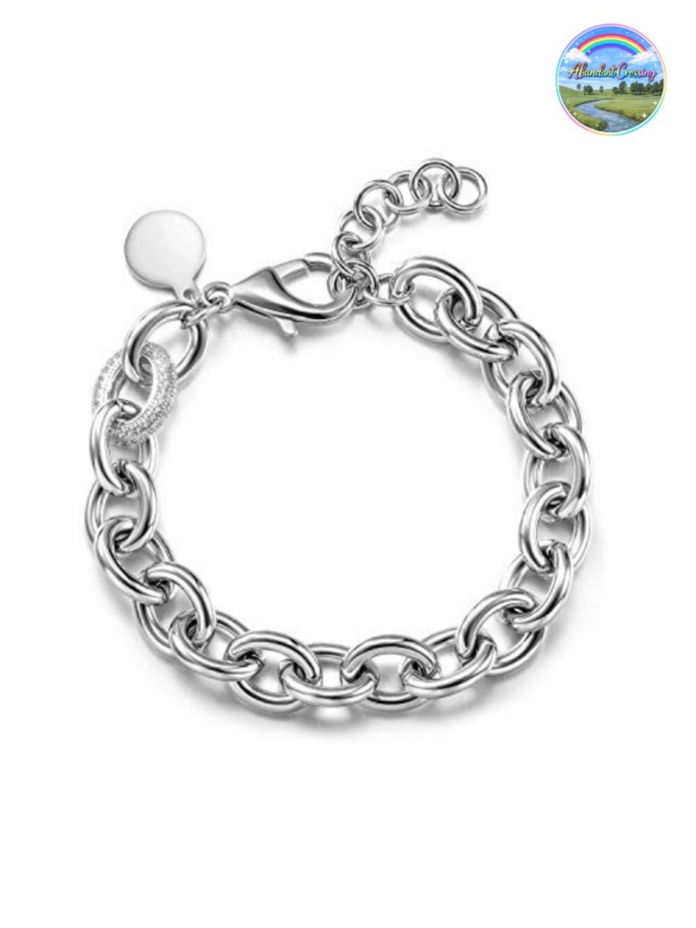 14K Gold Plated Link Chain Bracelet Dainty Silver Beaded Stackable for Women